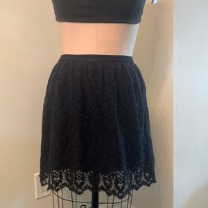 H&M black lace mini skirt gently worn